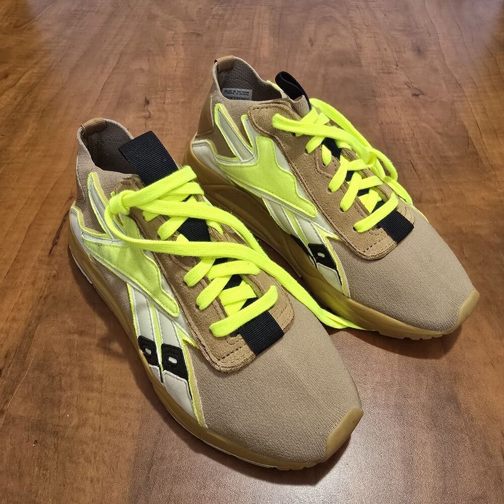 Reebok By Victoria Beckham Bolton Sock Lace Up Sneakers Camel Tan Fu7551 Us 5 View 4